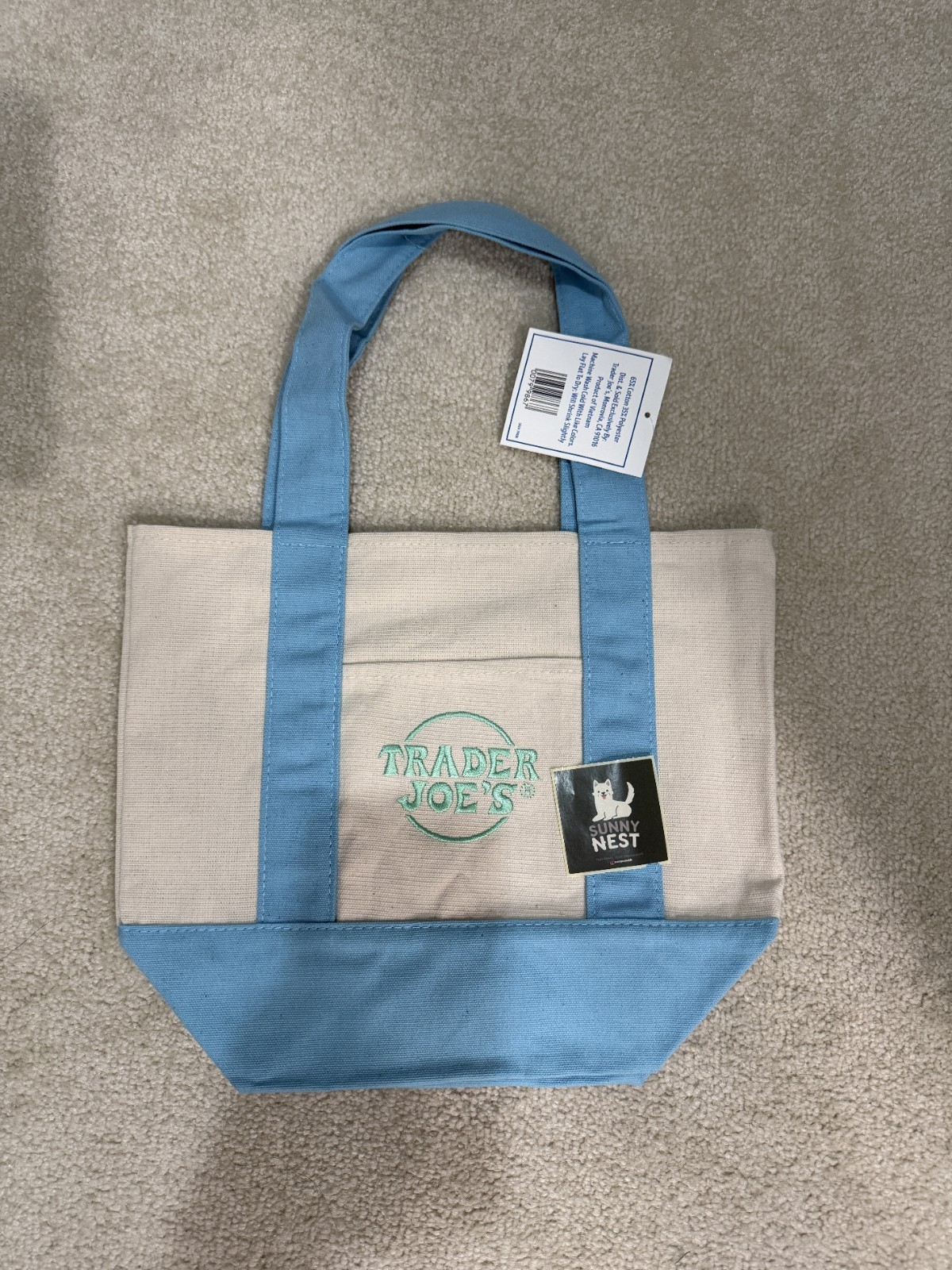 PICK1: TRADER JOE’s Limited 2026 Mini Canvas Tote PINK PURPLE MINT OR TEAL NEW