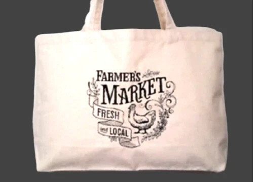 Embroidered Canvas Market Shopping Totes/Bags