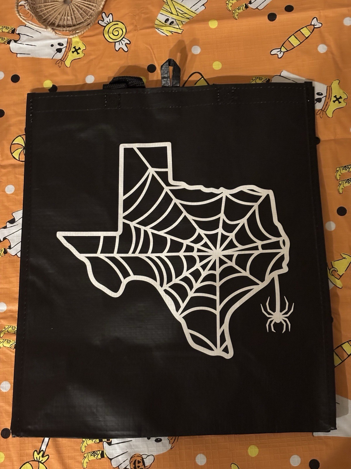 Texas Spider Web Reusable Bag Small 10″× 13″ HEB Destination Holiday Halloween