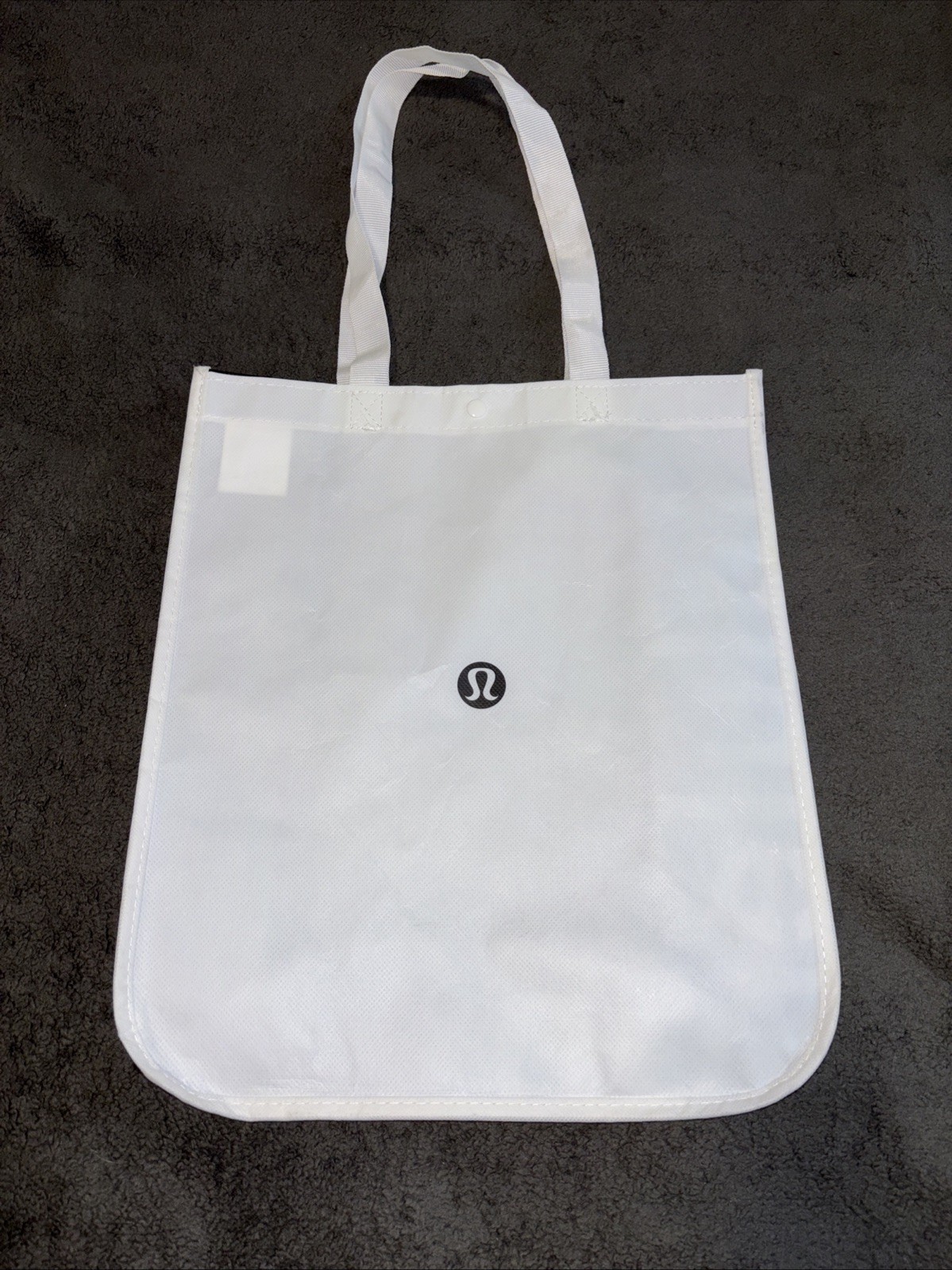 Lululemon Reusable Shopping Tote Bag Large White & Black Tote