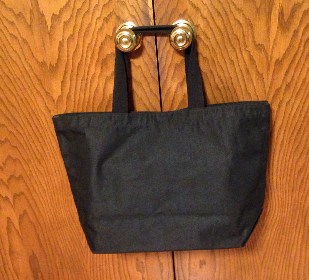 Vintage Tote Bag 1980’s Spirit Of The American Woman Large Black Carryall