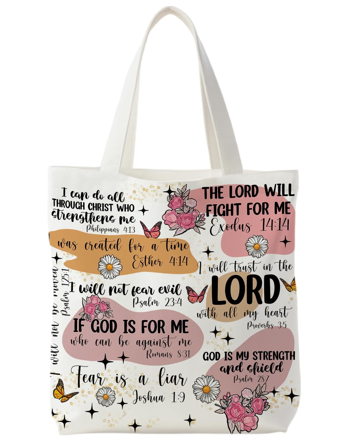 Supwhd Boho Floral Christian Tote Bag, Christian Gifts for Women, Faith Based…