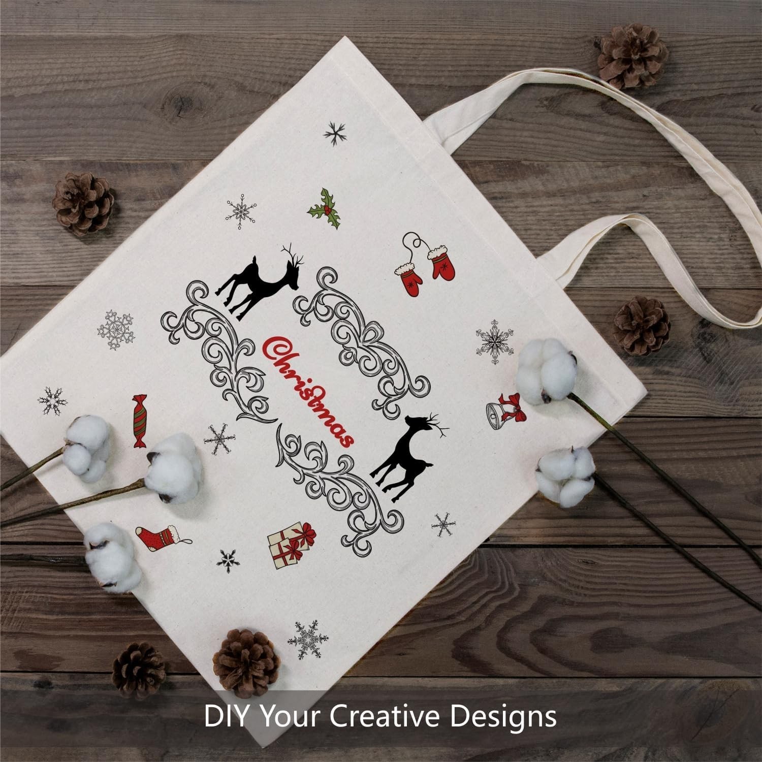 5-Pack Economical Cotton Tote Bags – Durable & Eco-Friendly for All Occasions