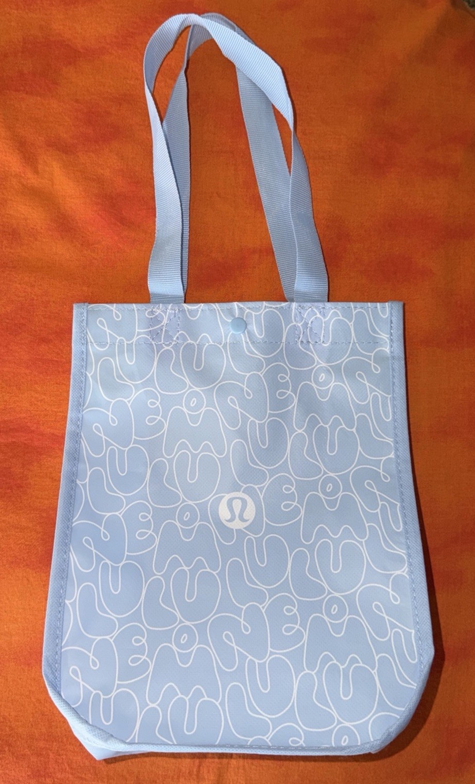 Lululemon Small Reusable Shopping Tote Lunch Bag LIGHT BLUE NEW