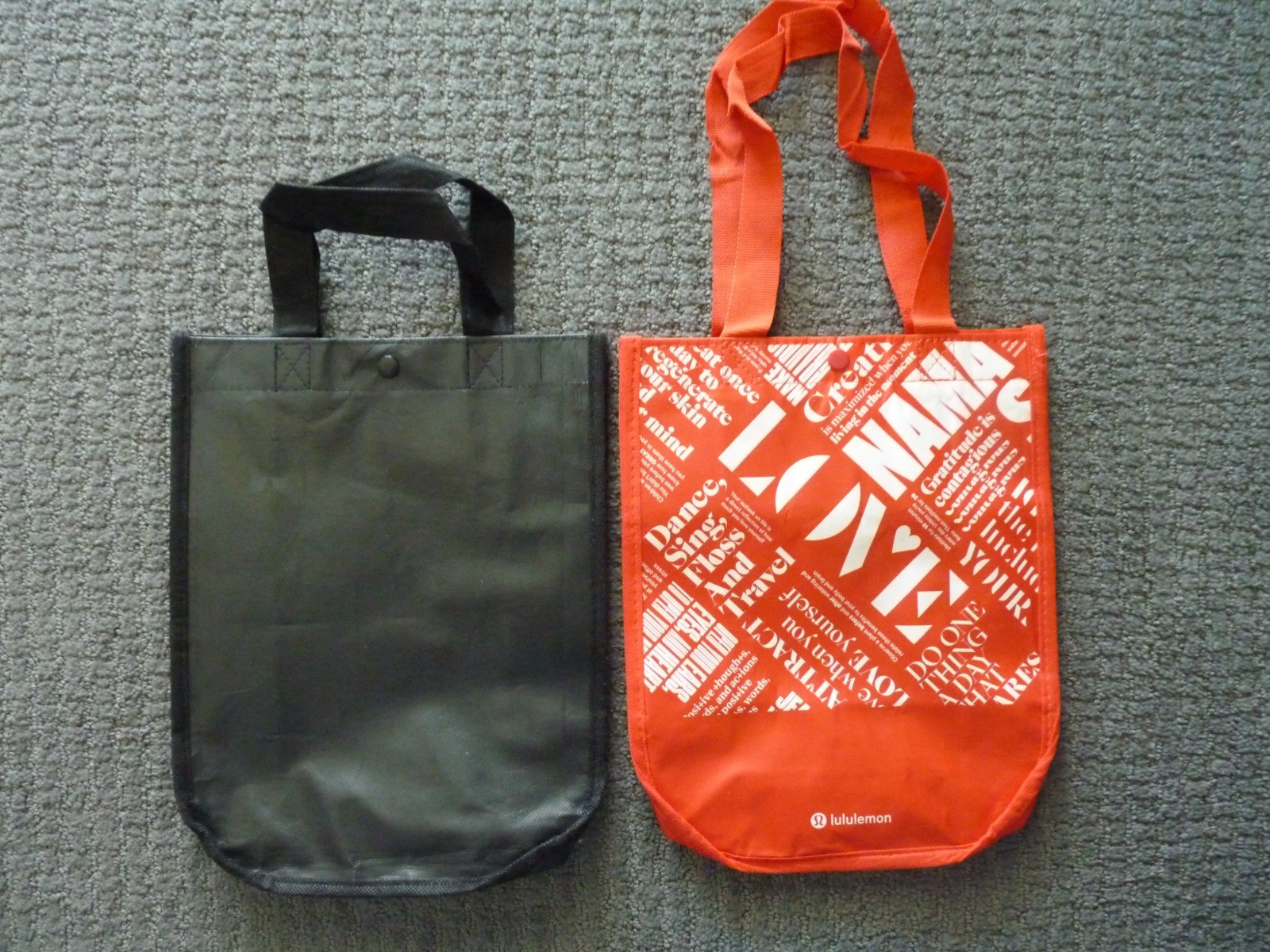 Lululemon Reusable Shopping Tote Bags (4) Small Totes Different Designs #6