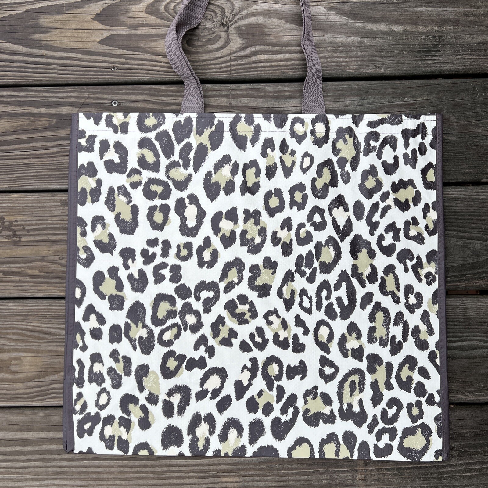 REUSABLE SHOPPING TRAVEL TOTE BAG CHEETAH PRINT ECO FRIENDLY TJMAXX NEW