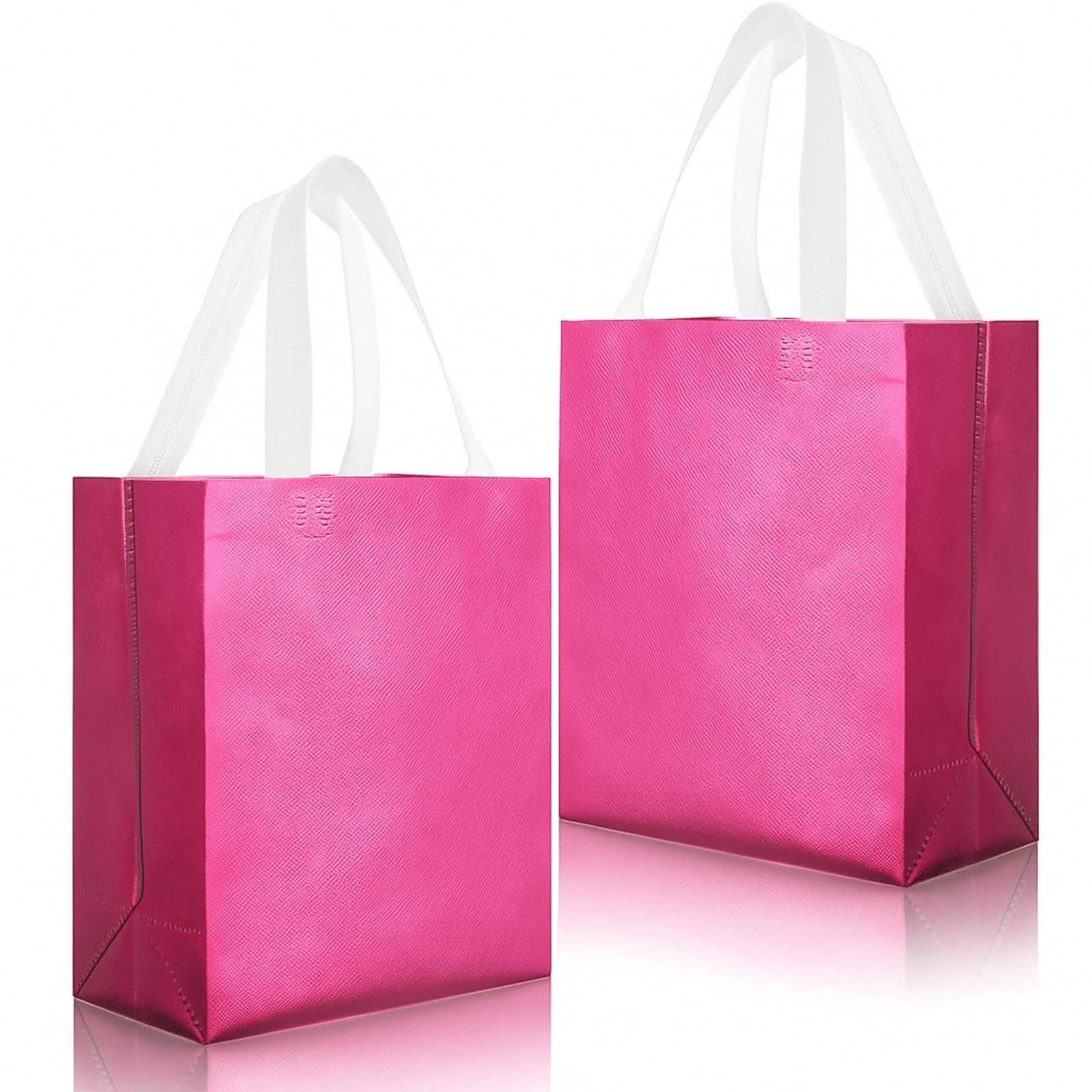 80 Pcs Reusable Gift Bags Set Glossy Grocery Gift Tote with Handle for Weddin…