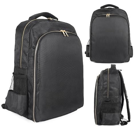 AIHOPESTO Barber Travel Backpack (Black, 17.7 x 17.7″ x 12.6″x 7.5″, Black