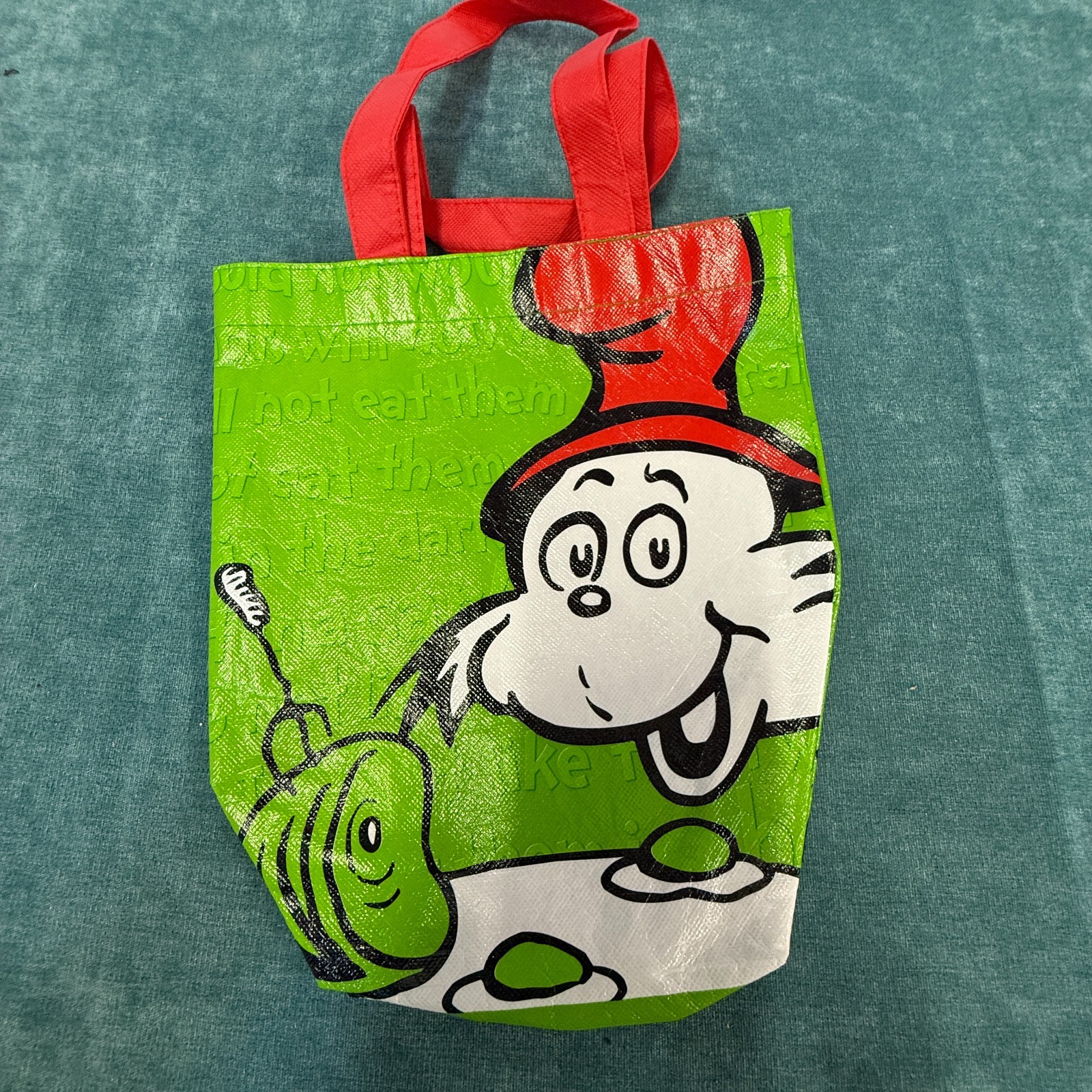 Dr. Seuss Tote Bags Lot of 5 Bags Cat-in-Hat Horton One-Fish 11″x11″ NWOT [03]