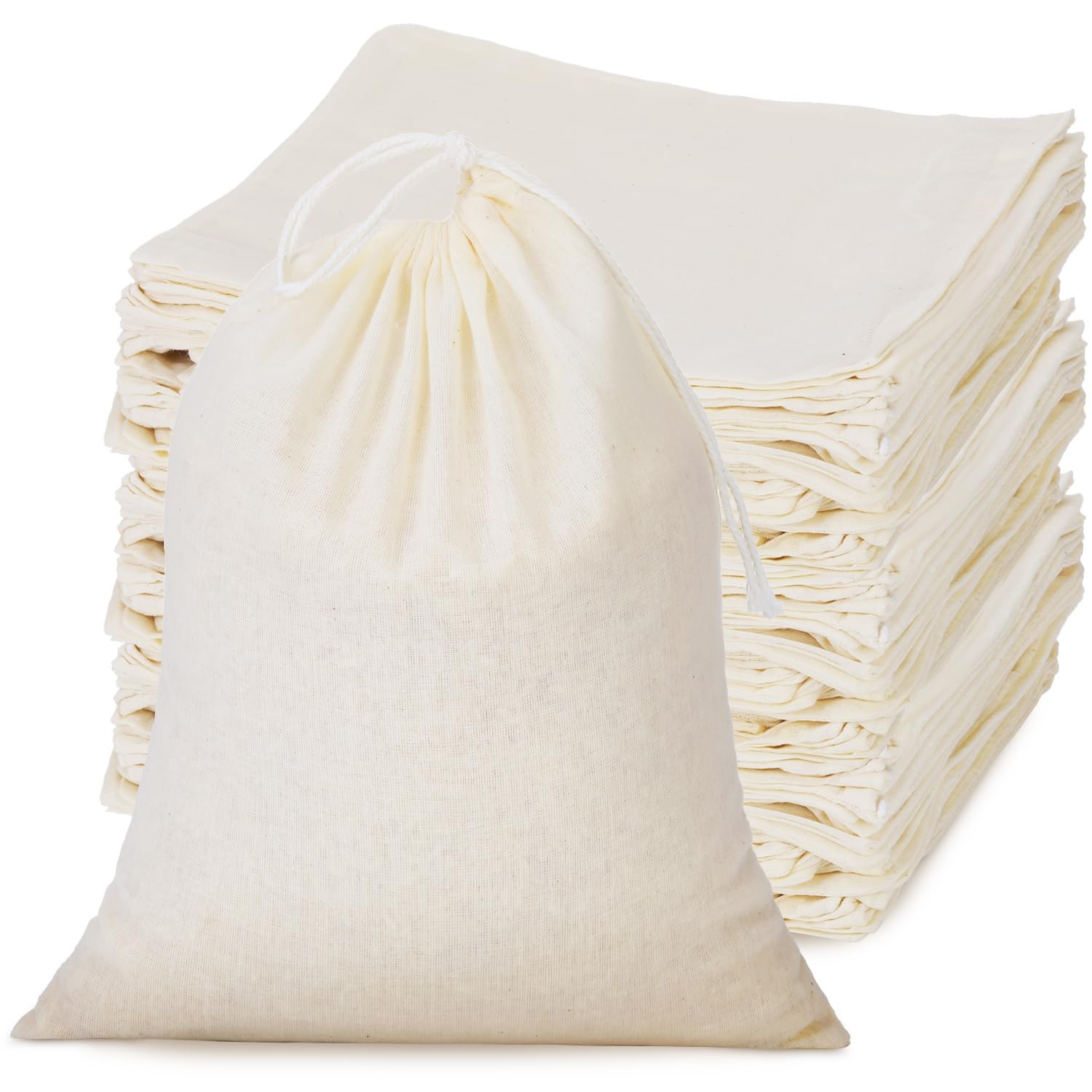 Tatuo 50 Pieces 4 x 6 Inches Muslin 4 x 6 (Pack of 50), natural color