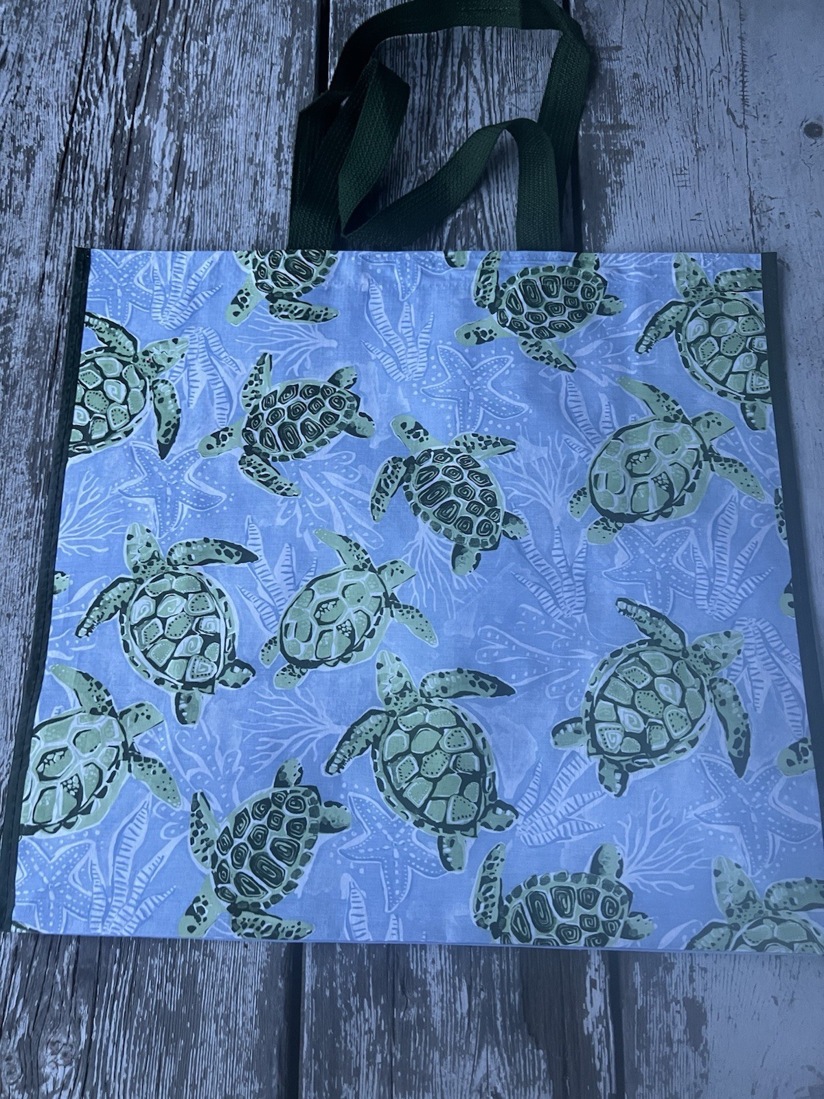 HAWAIIAN HONU TURTLE REUSABLE SHOPPING BAG BEACH BAG / BEACH TOTE