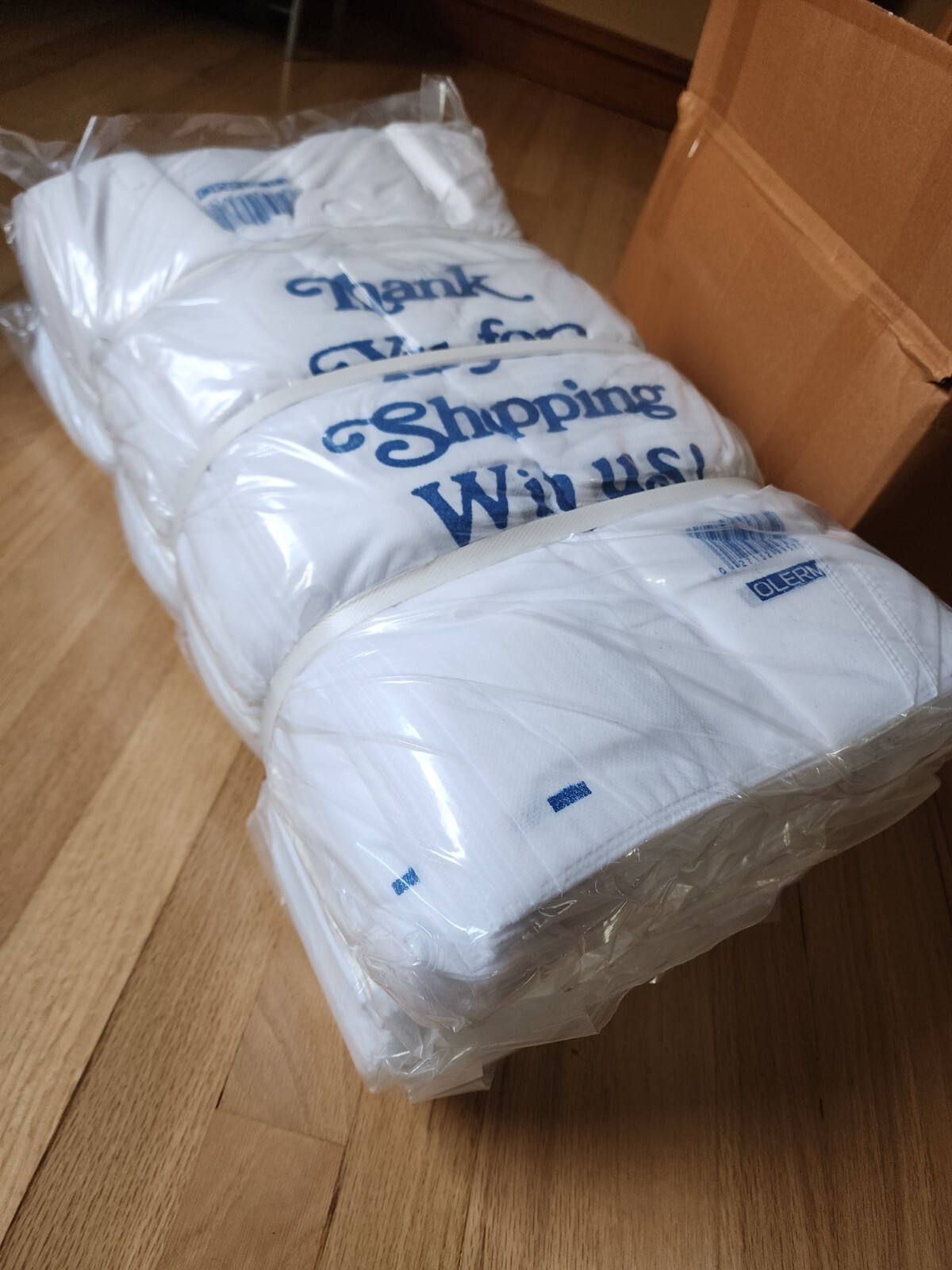 Non-Woven Reusable Fabric T-Shirt Grocery Bag Tote Thank You 100-300 bags bulk