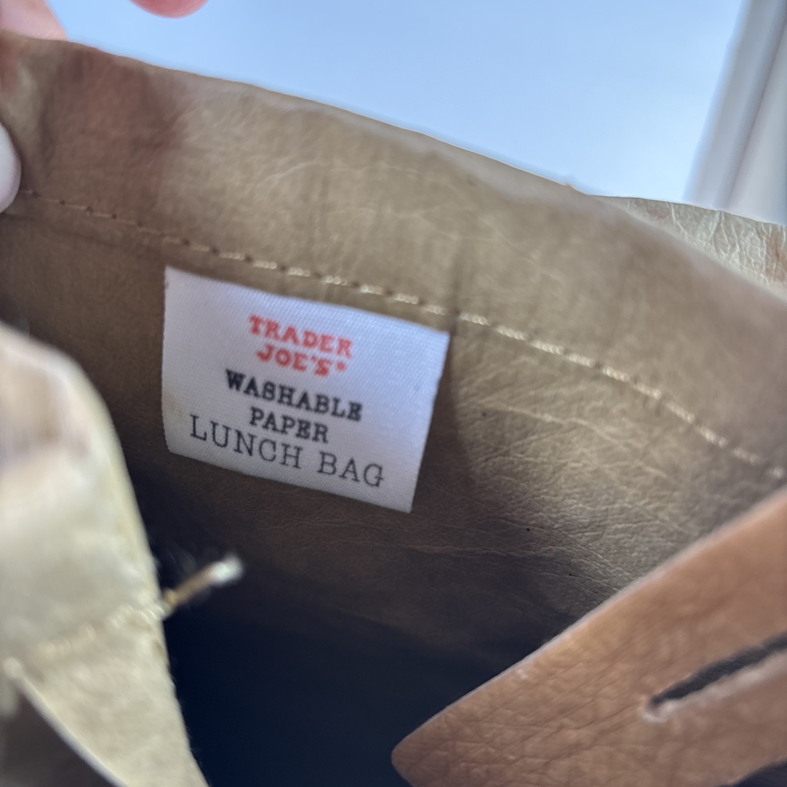 Trader Joe’s Washable Reusable Paper Lunch Bag Used Stained
