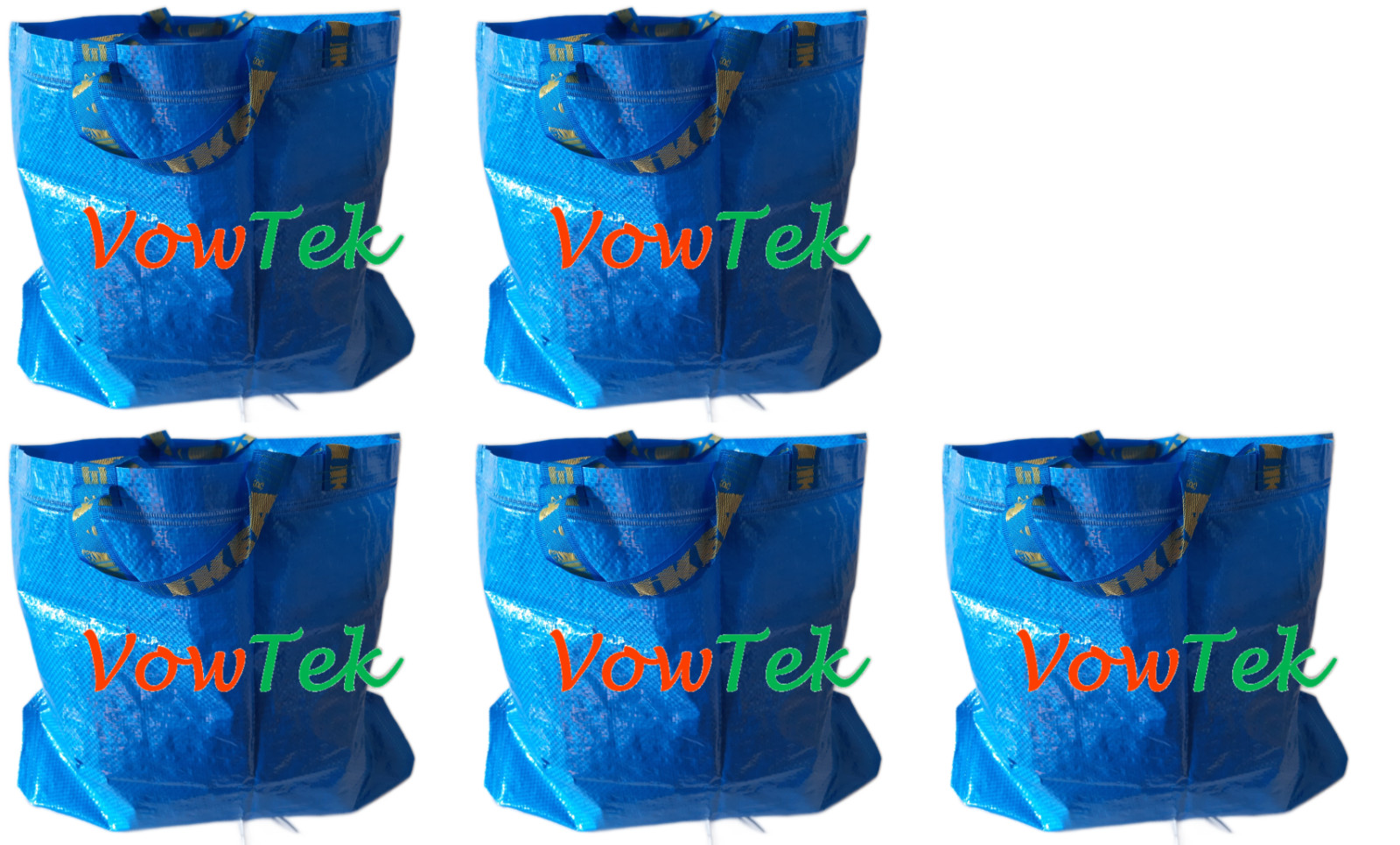 Five IKEA Medium ECO Friendly FRAKTA Tote for grocery shopping laundry storage