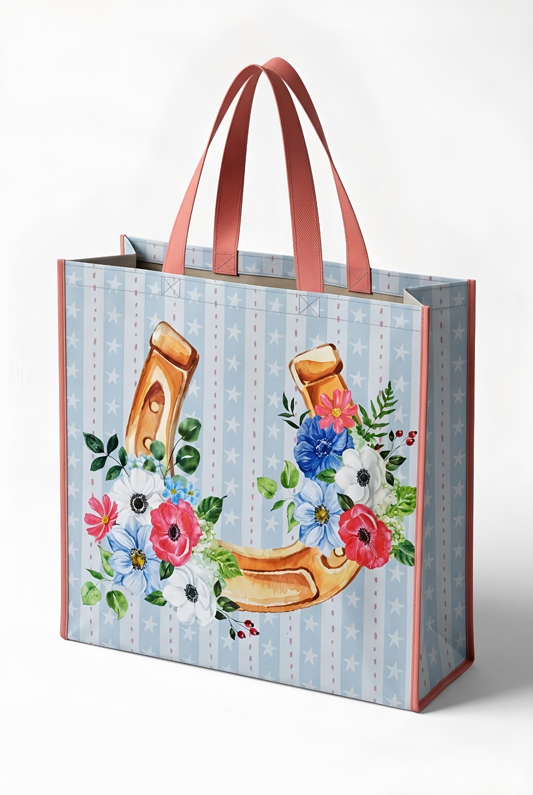 MARSHALLS Large Reusable Shopping Bag – Lucky Flower Horseshoe – NEW