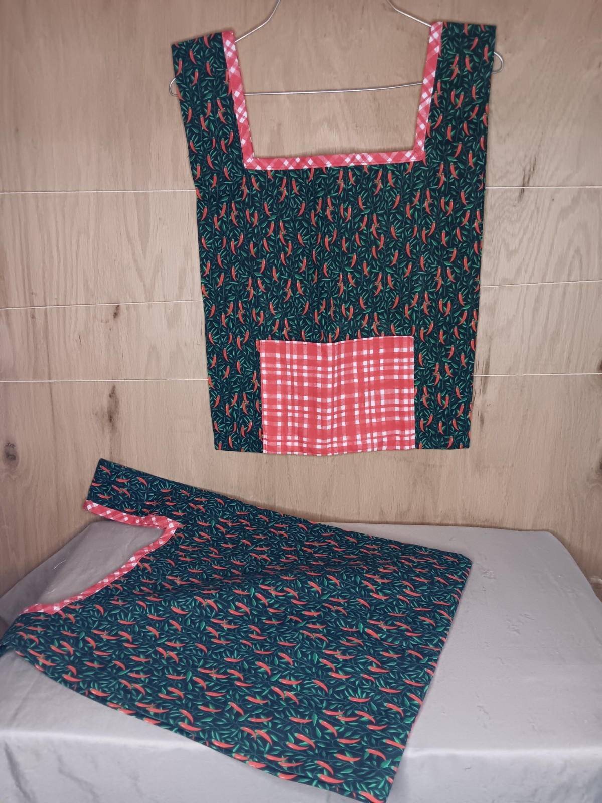 New handmade Reusable Market Bag Foldable with pocket Cotton Fabric