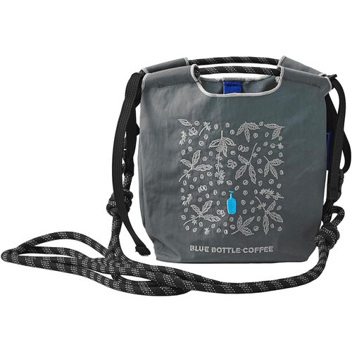 [US Tax Paid] Blue Bottle Ball&Chain Mini Coffee Leaves Embroidered Eco Bag NEW