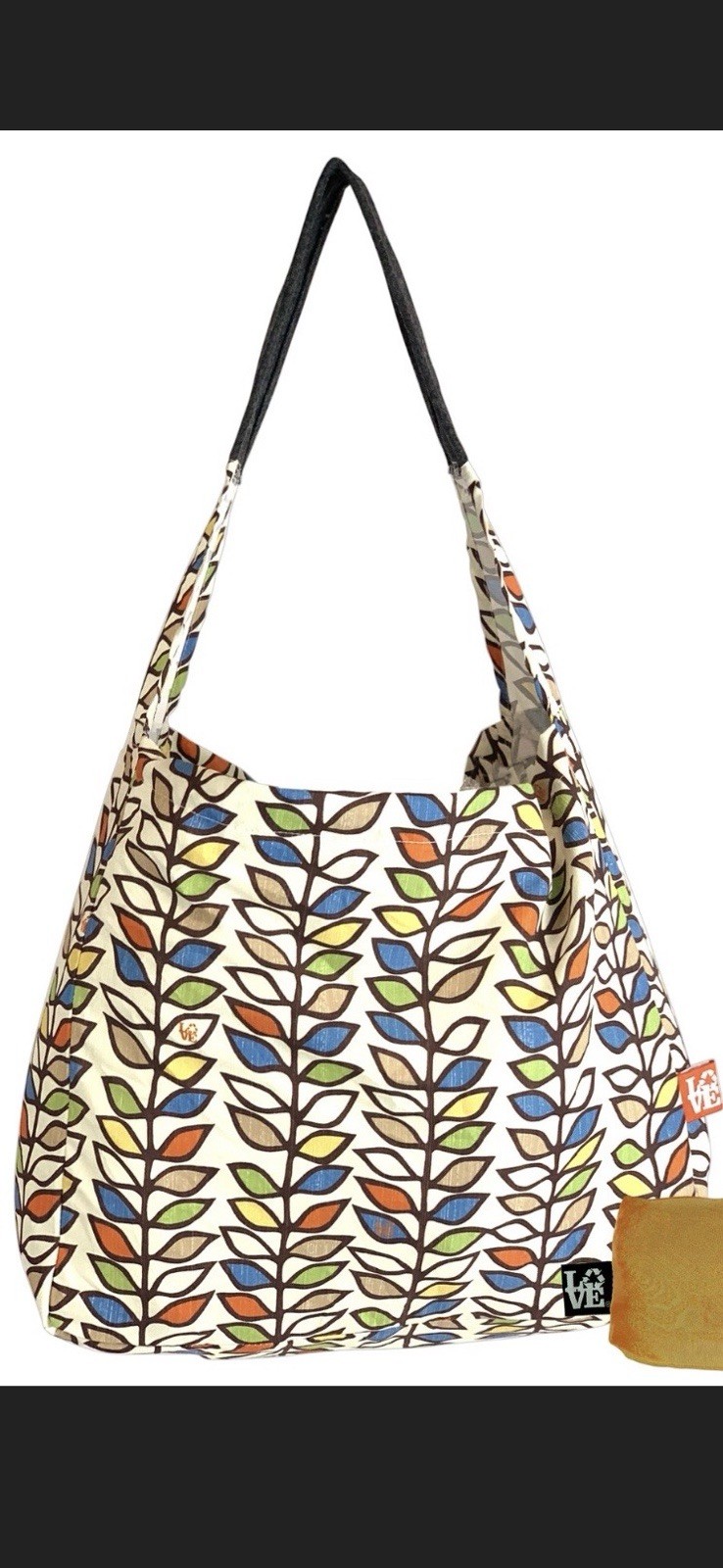 LOVE REUSABLE BAG Be Leaf Stash It Recycled Reusable Shopping Bag