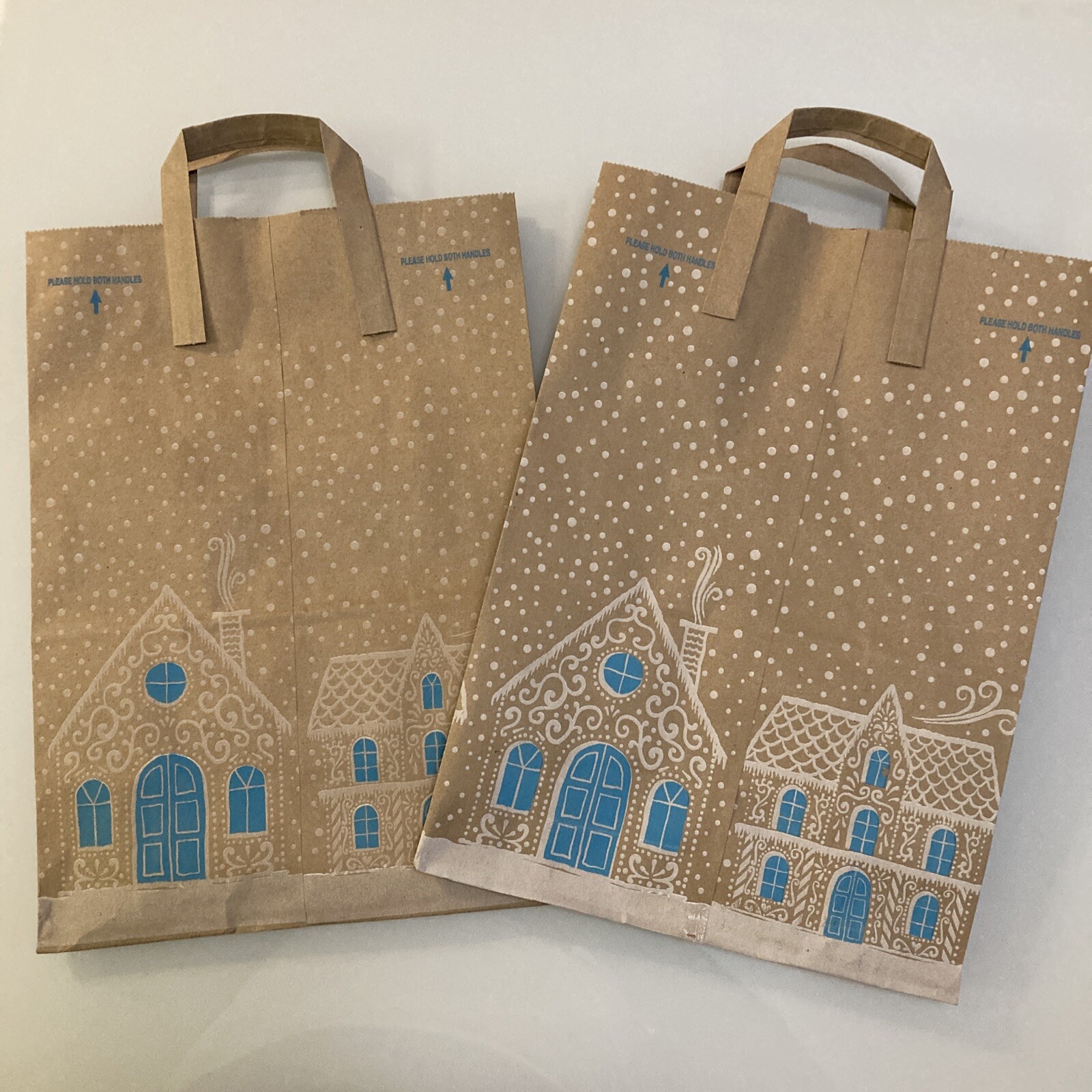 Trader Joe’s Bag Holiday 2022 Set of 2 Paper Grocery Shopping Winter Edition