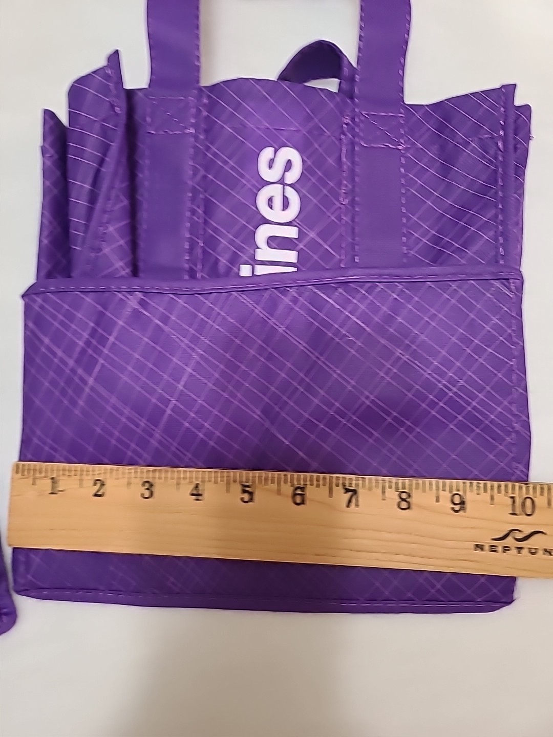 LOT OF 2 Purple MY EARTH Brand Wine Shopping Bags; Holds 6 Bottles