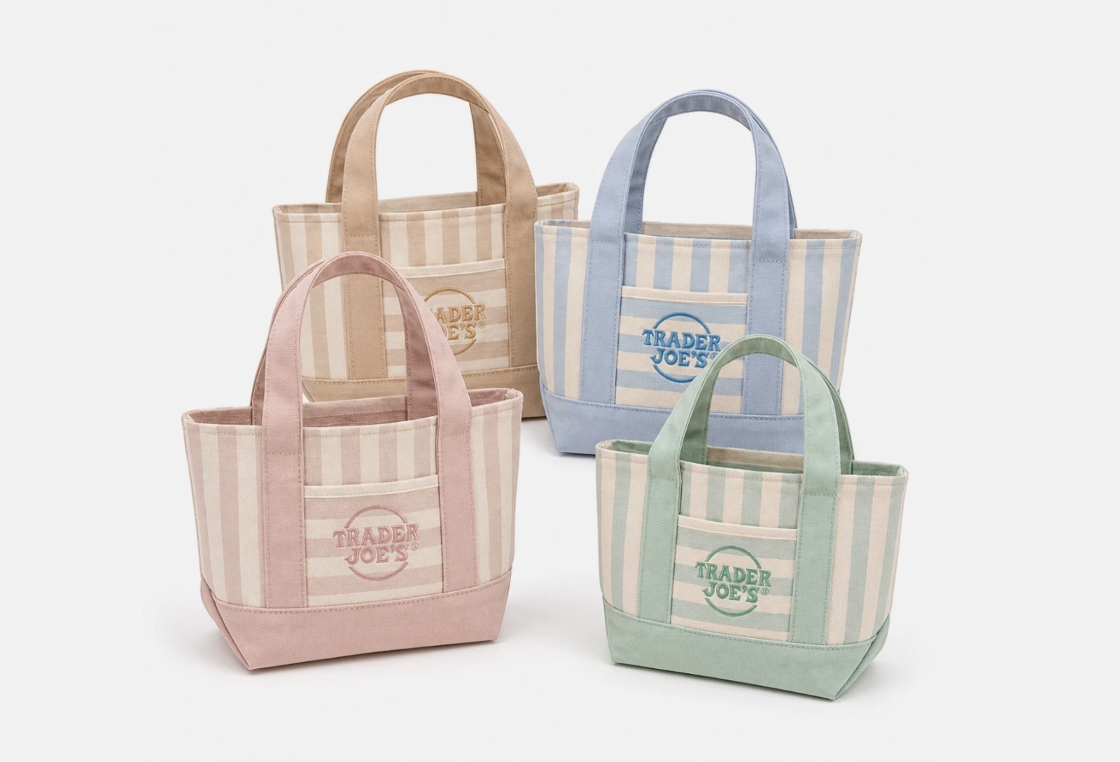 Trader Joe’s Mini Canvas Tote Bag Pack of All Four • Limited Edition NWT 2026