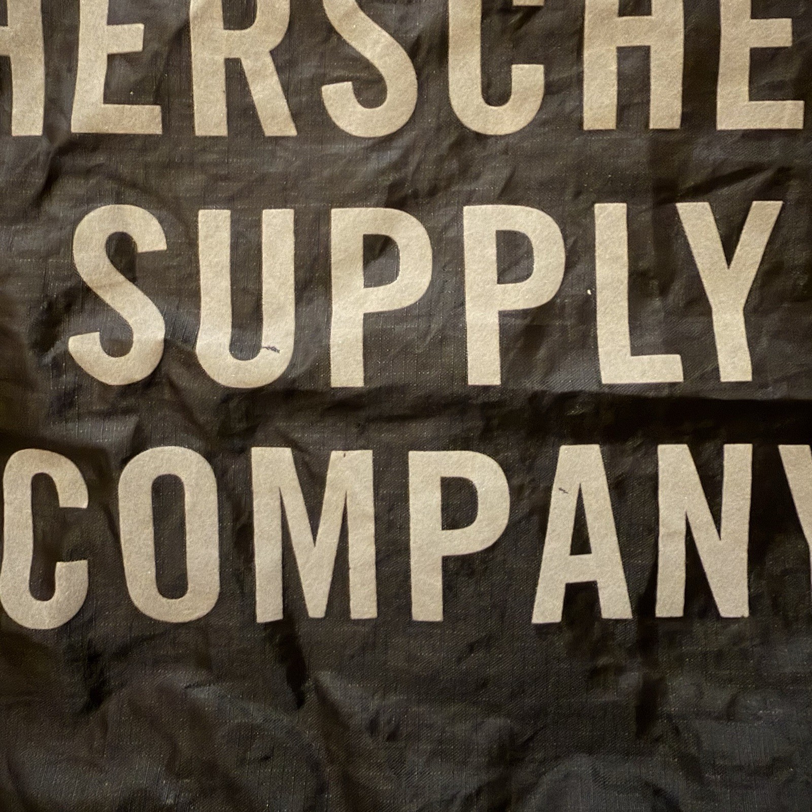 Herschel Reuseable Packable Tote Bag Red Black Striped Handle