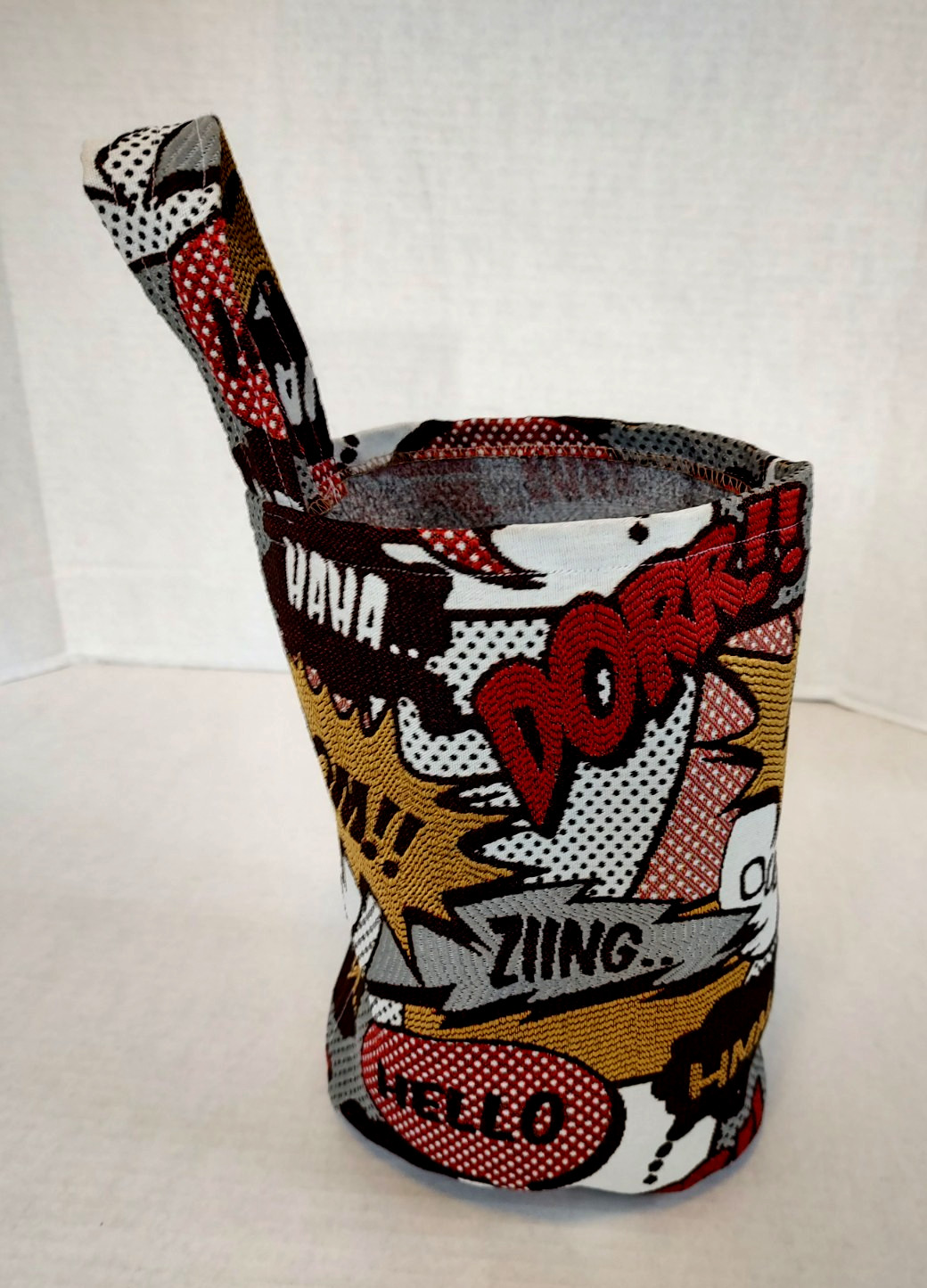 Fabric Tote Shopping Bag Comic Book Style Print Pop Art Boom Haha Zing Hello
