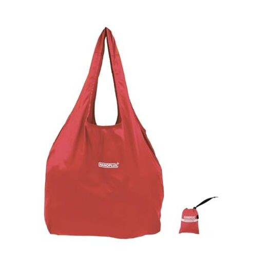 Compact Reusable Grocery Tote Bag – Lightweight, Foldable & Packable 30L Red