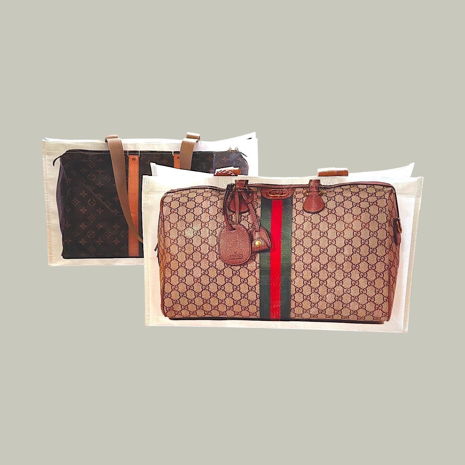 Luxe Inspired Reusable Tote, Polypropylene, Large Size: 20″ x 12″ x 8″