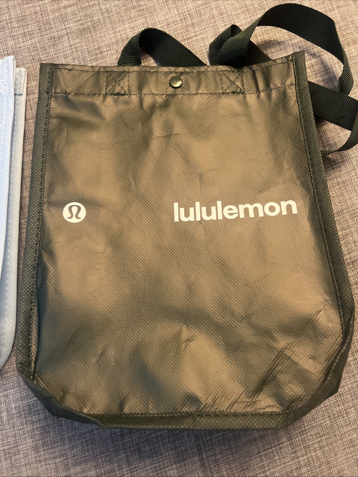 Lululemon Reusable Shopping Gift Bags Small Totes Snap Closure Double Handles