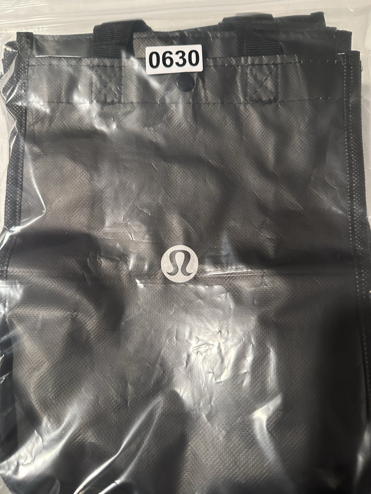 Lot Of 5 Lululemon Reusable Small Shopping Bags Totes Black White