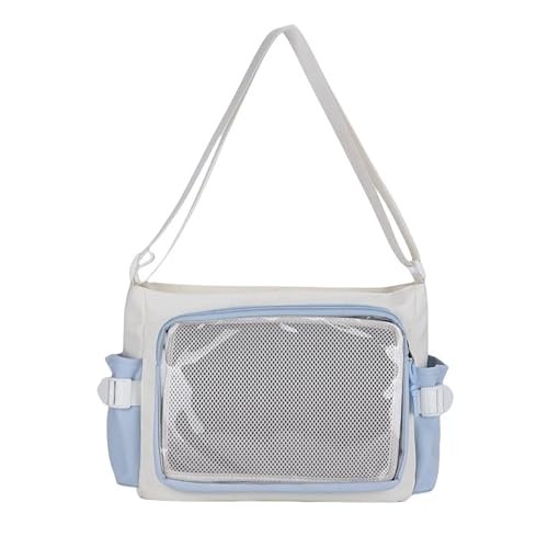 Color-coordinated Ita Bag with Side Pockets Shoulder Bag A4 Size Adult Clear