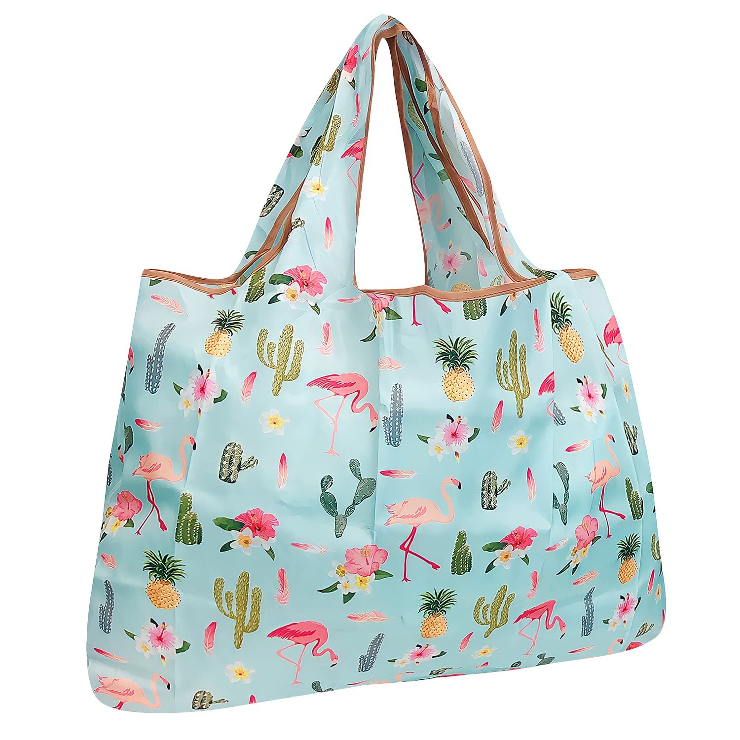 Durable Large Nylon Reusable Shopping Bag for Groceries Travel Beach Use