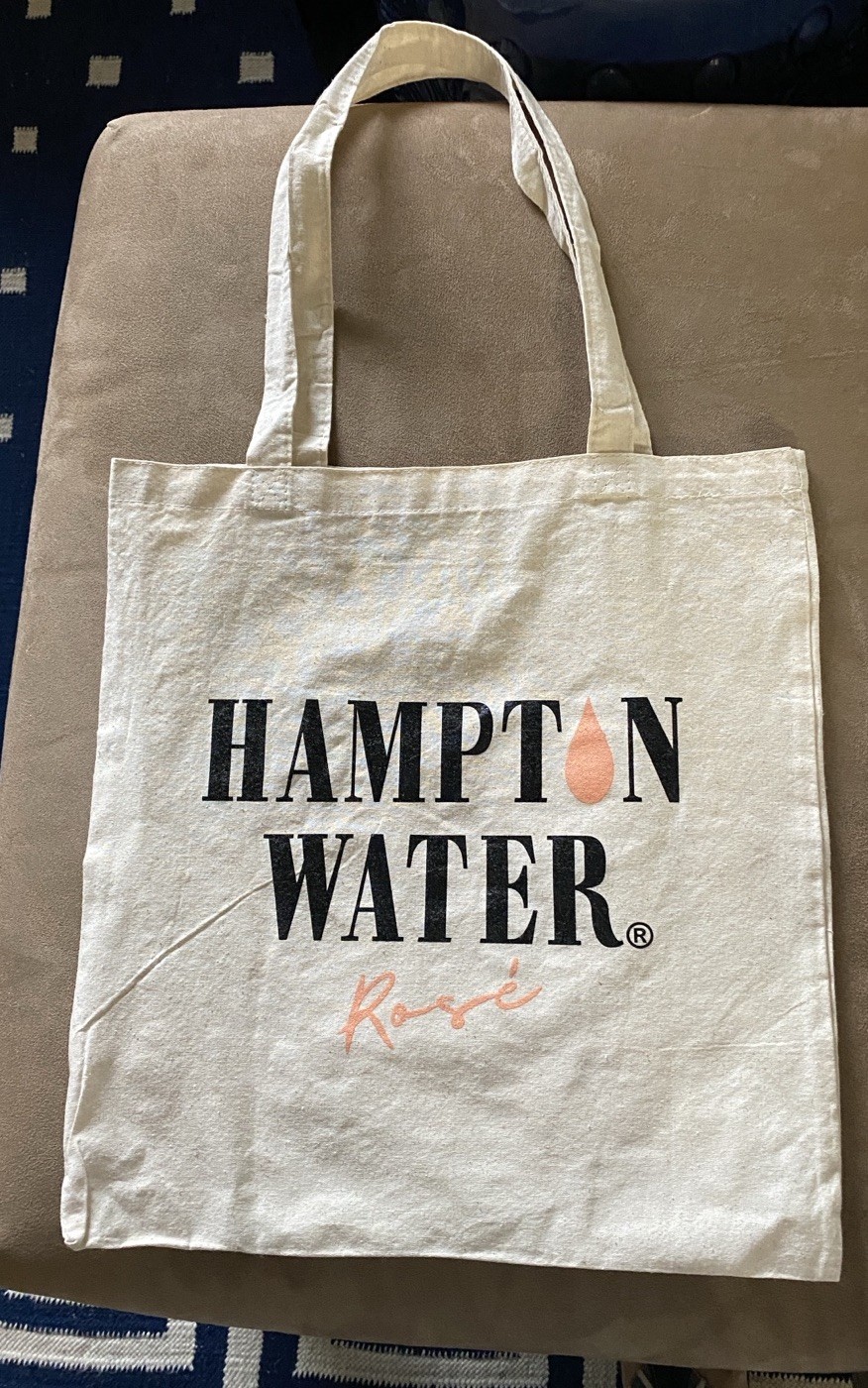 HAMPTON WATER ROSE Wine Bon Jovi Reusable Shopping Tote Bag Approx 14” X 15” new