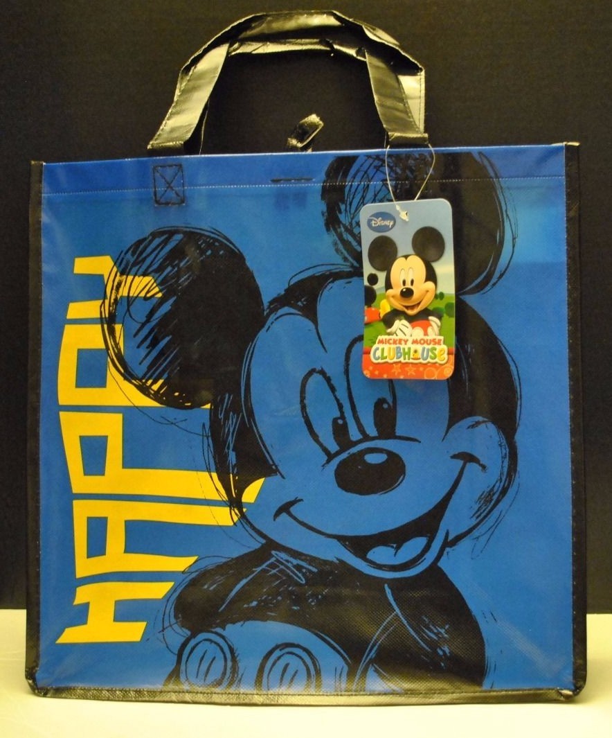 Mickey Mouse Disney Jr. Reusable Tote Bag in Blue For Shopping Toys Beach NEW
