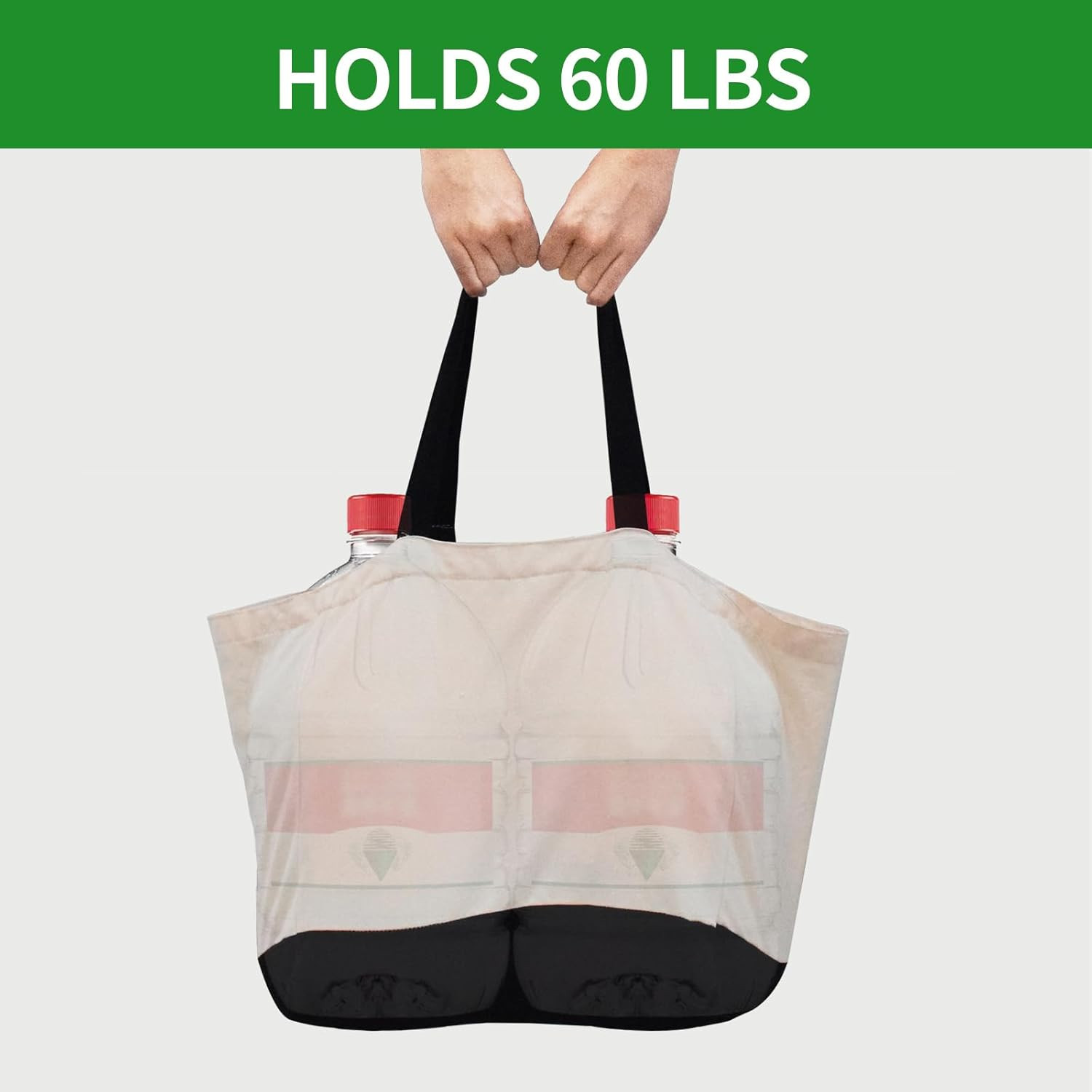 3 Pack Canvas Reusable Grocery Bags Heavy Duty, 8.3 gal Foldable Large Canvas To