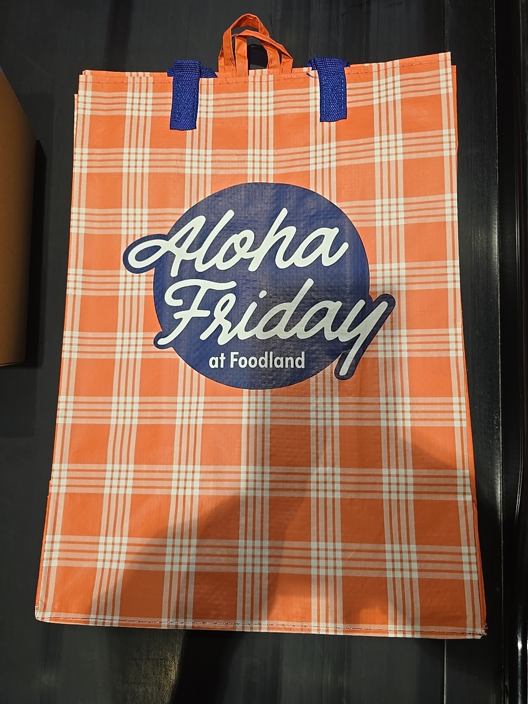New Hawaii Foodland Palaka Retro Classic Guava Aloha Shopping Bag 16″X12″X7″