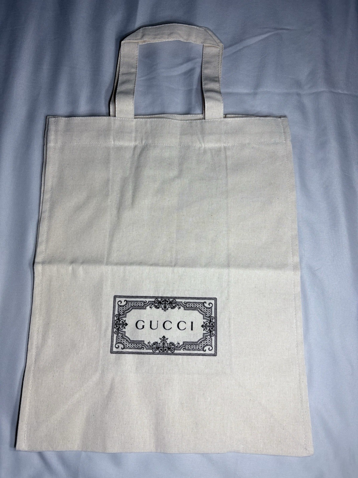 Gucci Beige Cotton Reusable Shopping Bag Foldable All-Over Pattern 003020-3