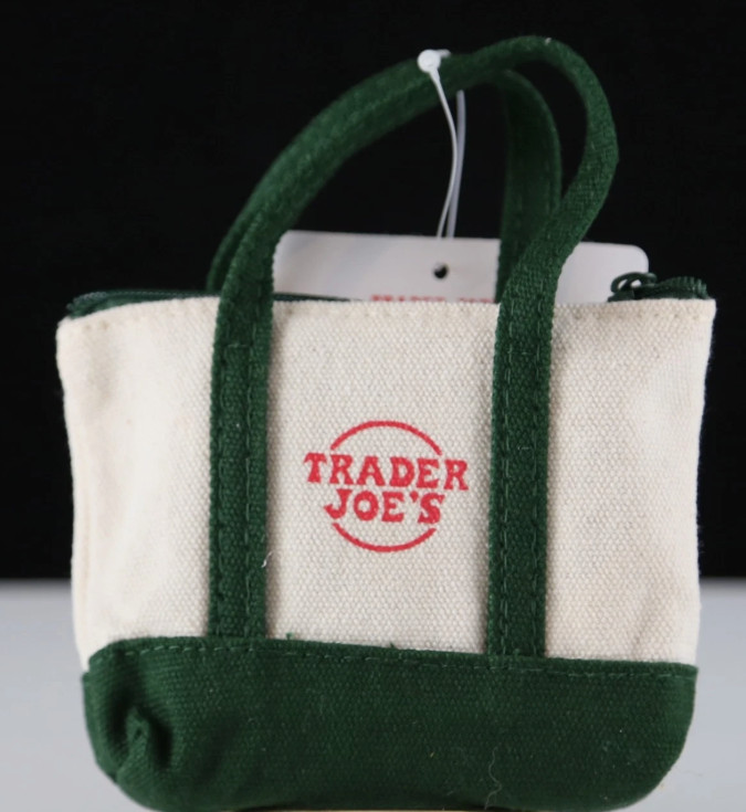 2025 Trader Joe’s Canvas Micro Tote w/ Grocery Bag CHRISTMAS LIMITED GREEN(U7Z19