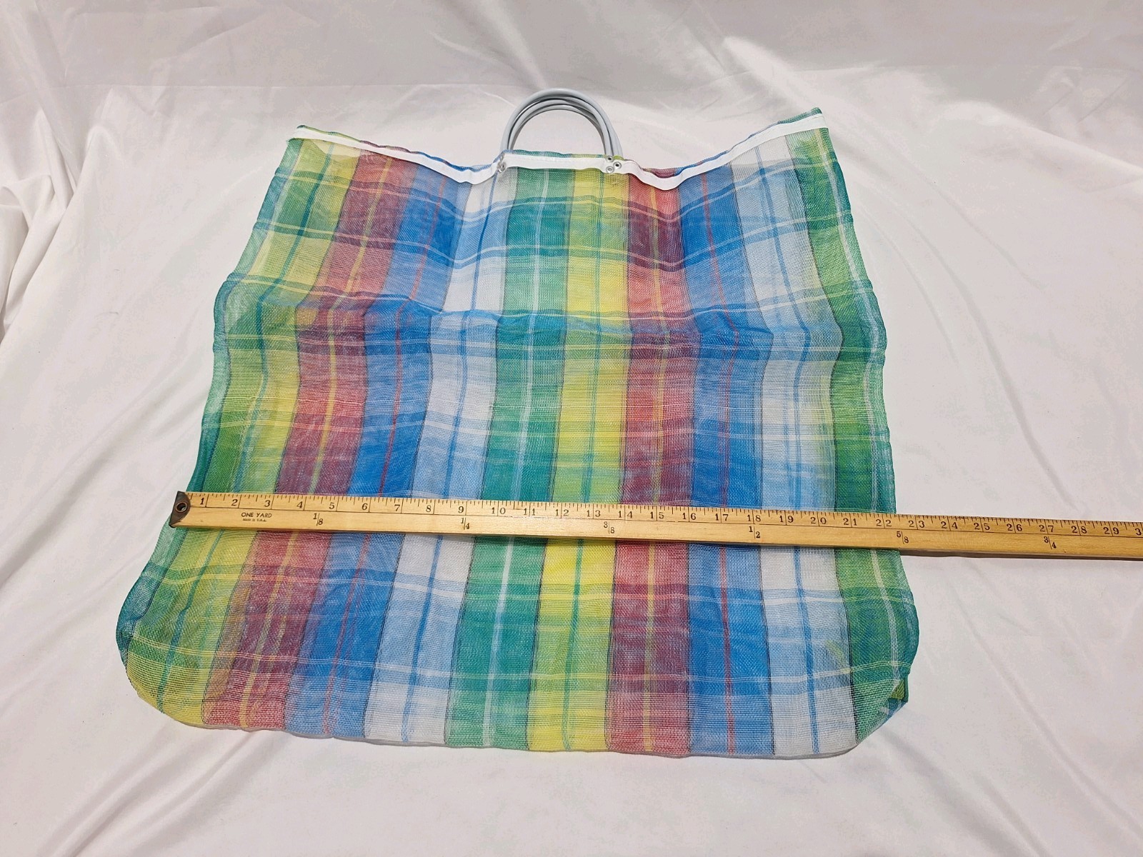 Vintage Mexican Mercado Mesh Beach Market Shopping Nylon Bag Reusable Large