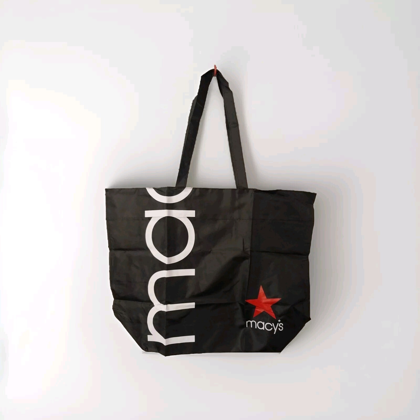 MACY’S Reusable Shopping Tote Bag “From Beach to Bag” Oceancycle, Black