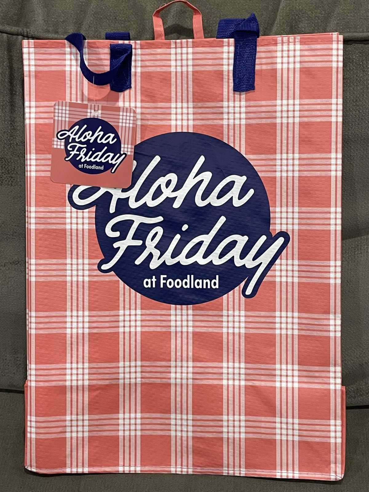 FOODLAND INSULATED LUNCH & REUSABLE BAG GUAVA PINK PALAKA SET HAWAII EXCLUSIVE