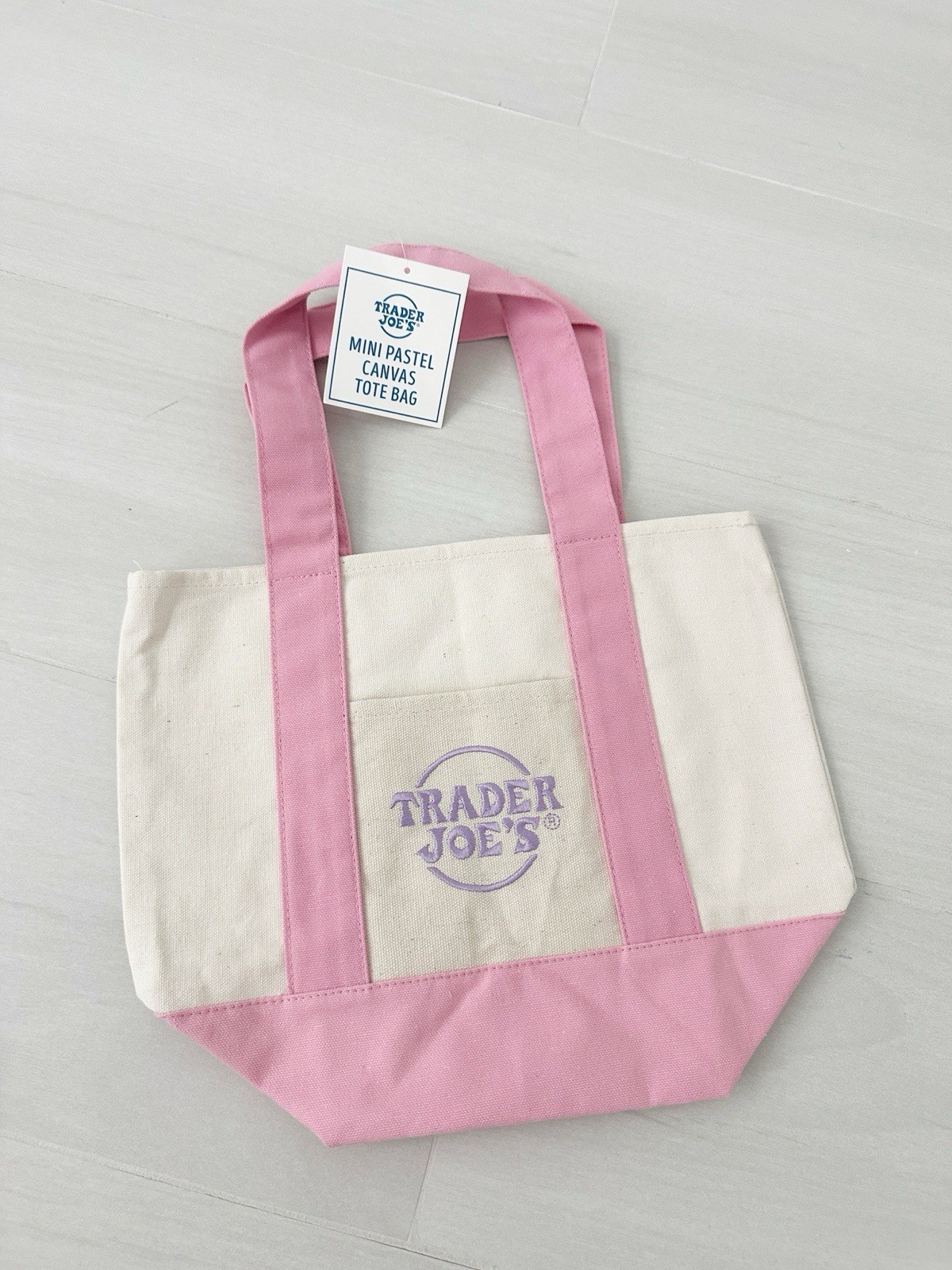 NWT Trader Joe’s Mini Tote Bag Set of 2 – Lavender/Purple & Pink