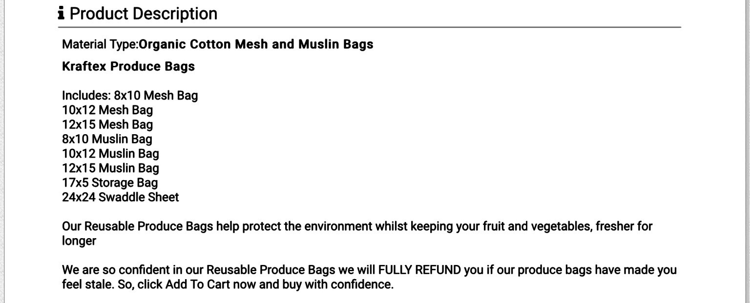 Launch Reusable Grocery Bag Deal Produce 8 Pack Eco-friendly 100% Organic