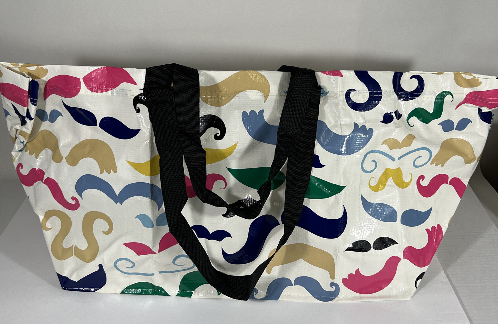 Lot of 2 IKEA Tote Bag Mustache Storage Laundry 19 gal Ikea Banglig Frakta New