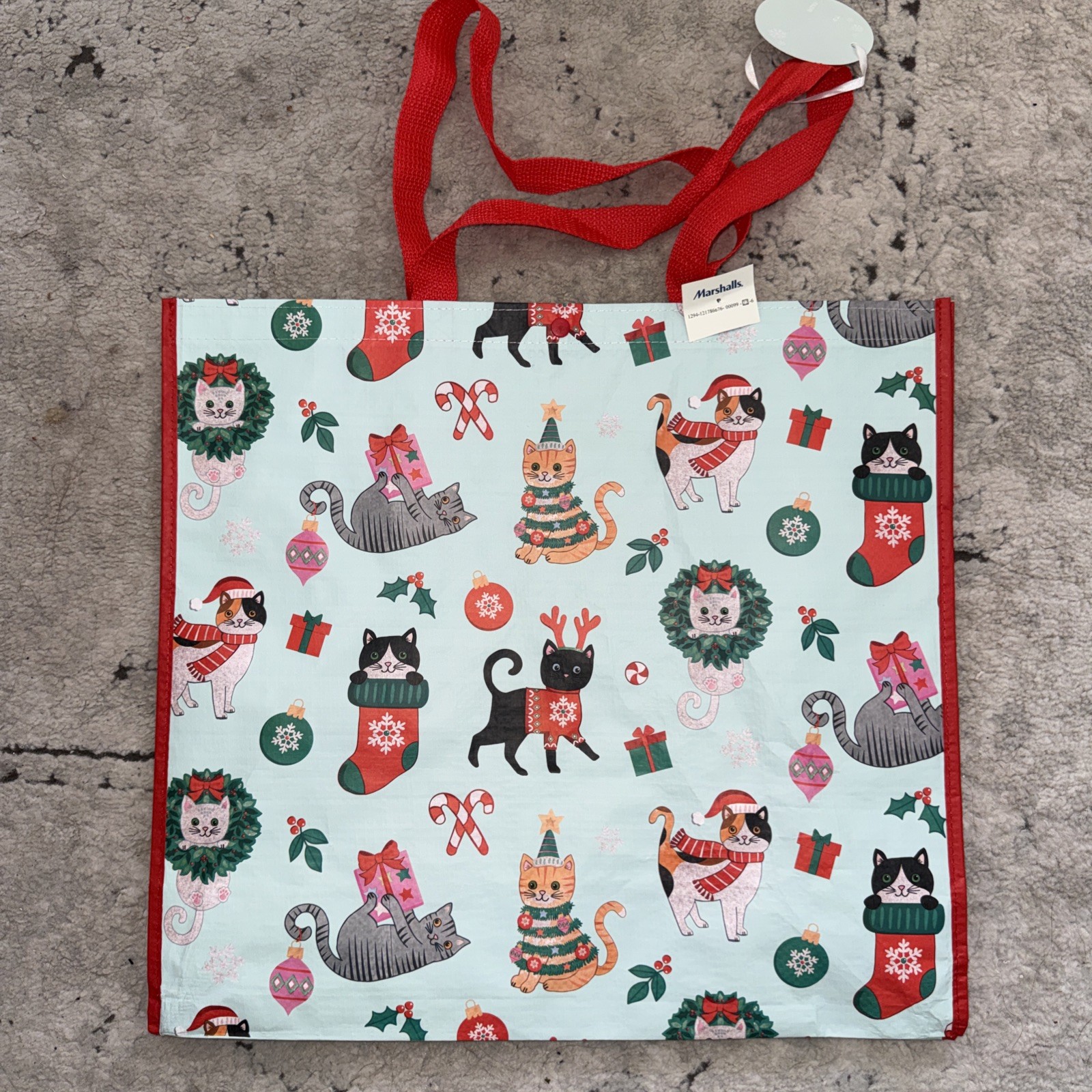 ❤️ Marshall’s Reusable Tote Bag~19.5 ”X 17.5 ” X 8 CATS Christmas Marshalls