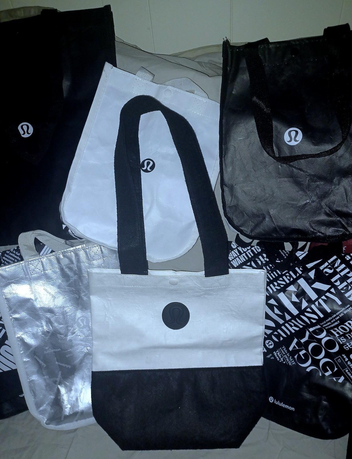 Lululemon Bag Lot of 19 Reusable Tote Small/Large Eco Friendly Sustainable Rare