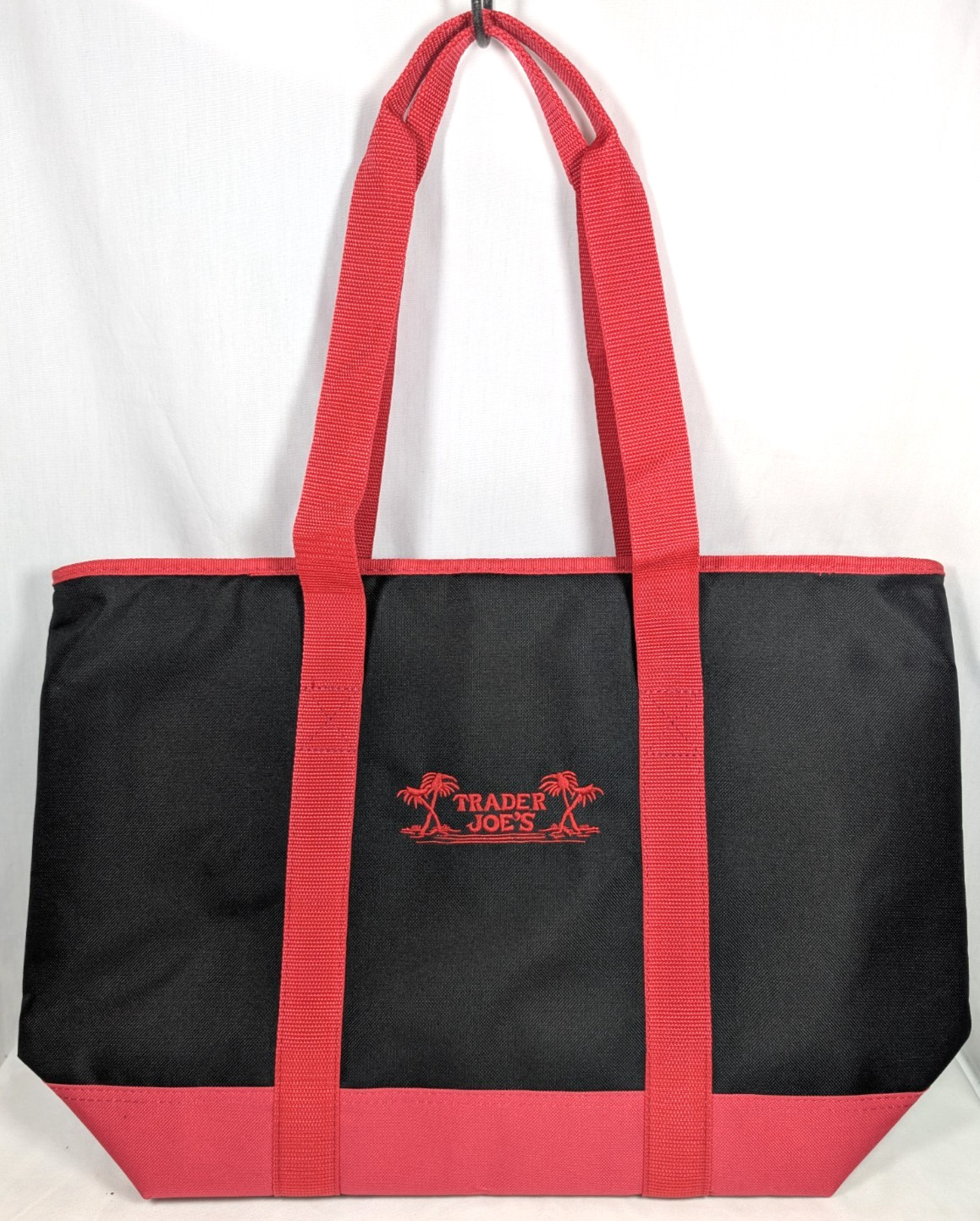 NEW Trader Joe’s Black & Red Insulated Tote Bag Cooler Shopping Grocery