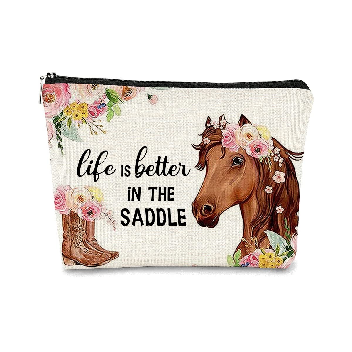 Western Horse Boots Flower Life is Better in the Saddle Funny horse 2