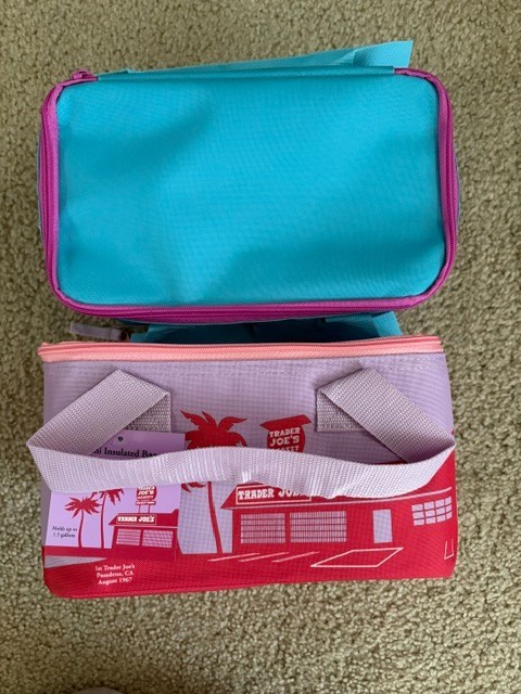 Trader Joe’s Pink Purple Ocean Mini Insulated Tote Bag Summer 2026 Set of 2